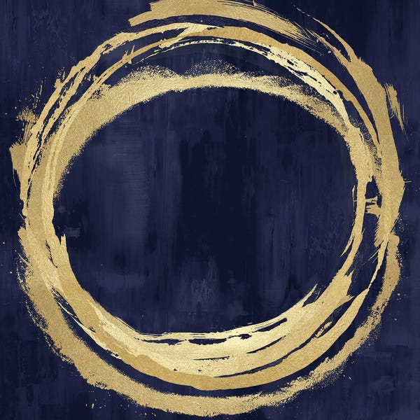 Circle Gold On Blue II