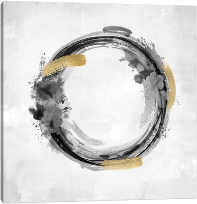 Circle Motion Black I Canvas Art Print