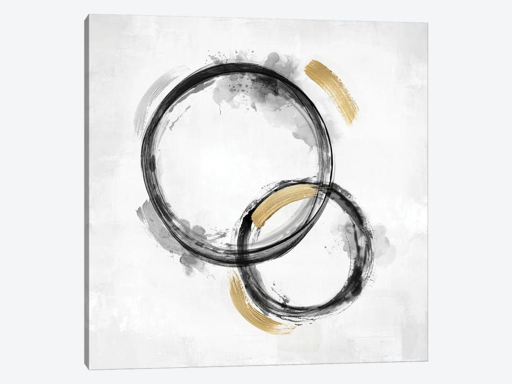 Circle Motion Black II by Natalie Harris 1-piece Canvas Wall Art