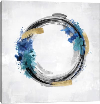 Circle Motion Blue I Canvas Art Print