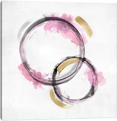 Circle Motion Pink II Canvas Art Print