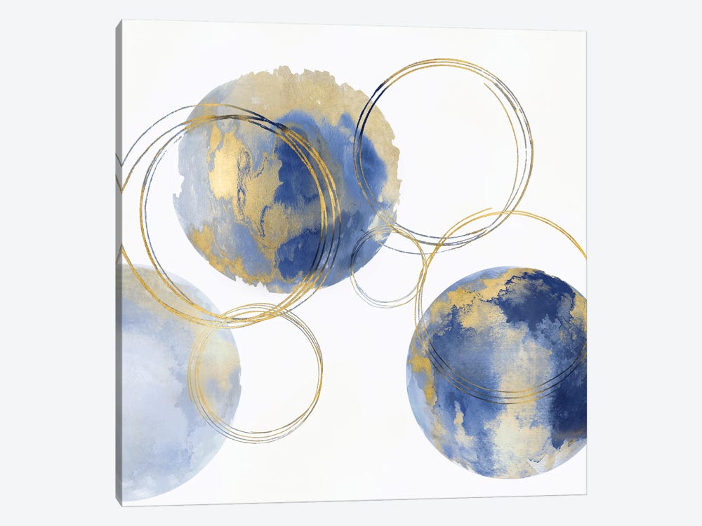 Circular Blue And Gold II by Natalie Harris 1-piece Canvas Art Print