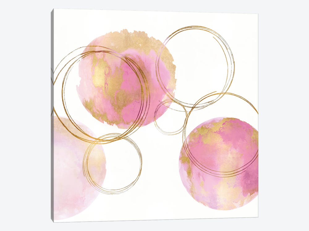 Circular Pink And Gold II by Natalie Harris 1-piece Canvas Wall Art