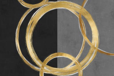 Unity Gold on Black I by Natalie Harris framed canvas print