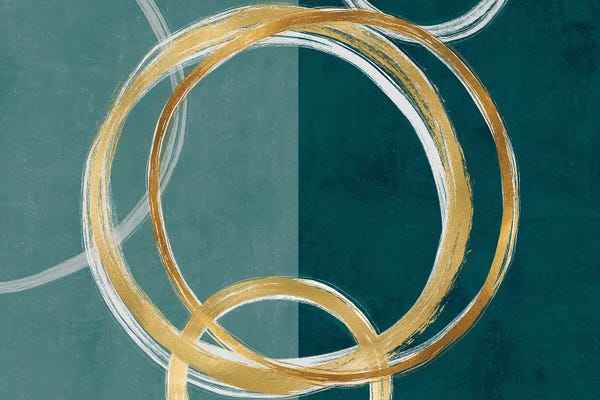 Natalie Harris: Unity Gold on Green I by Natalie Harris