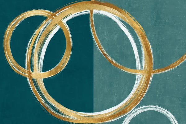 Natalie Harris: Unity Gold on Green II by Natalie Harris