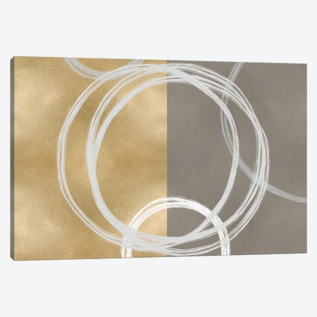 Unity White on Gold I Canvas Print #NHS48} by Natalie Harris Canvas Art