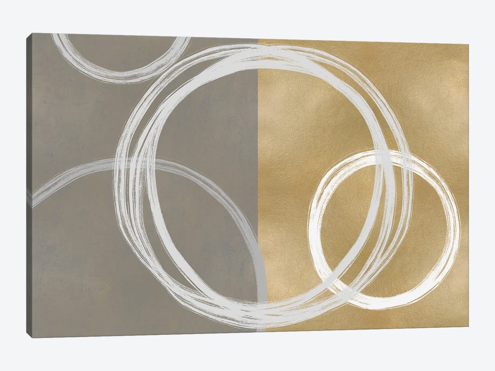 Unity White on Gold II by Natalie Harris 1-piece Canvas Wall Art