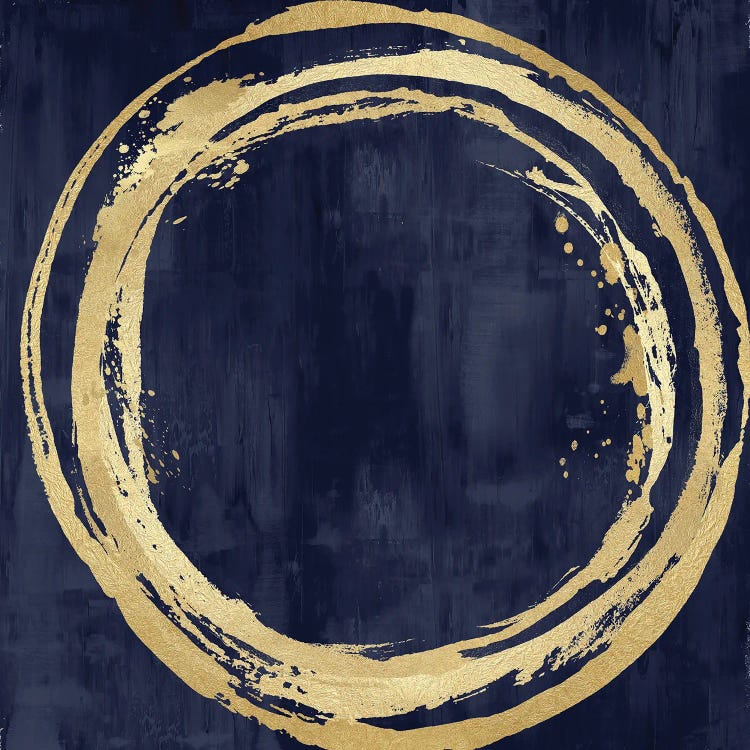 Circle Gold On Blue I