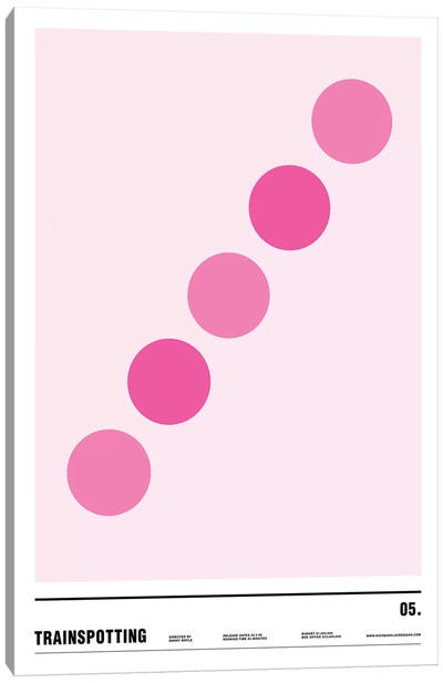 Trainspotting Canvas Art Print - Black & Pink Art
