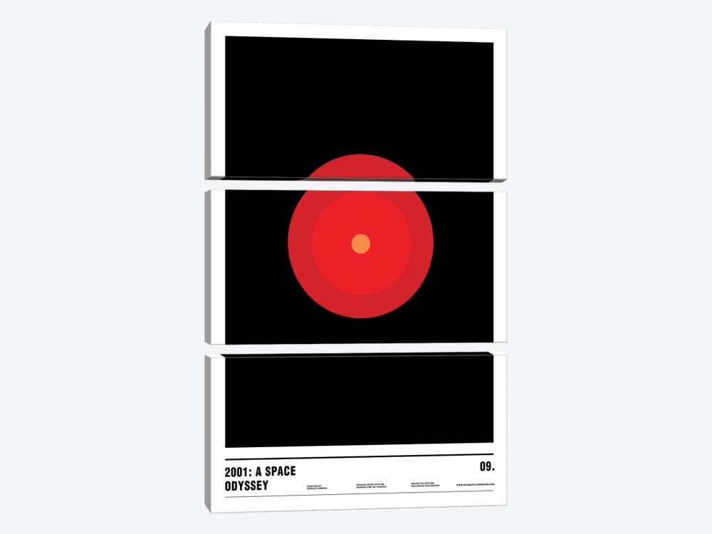 2001: A Space Odyssey by Nick Barclay 3-piece Canvas Artwork