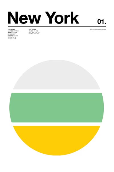 New York City Travel Posters: New York by Nick Barclay