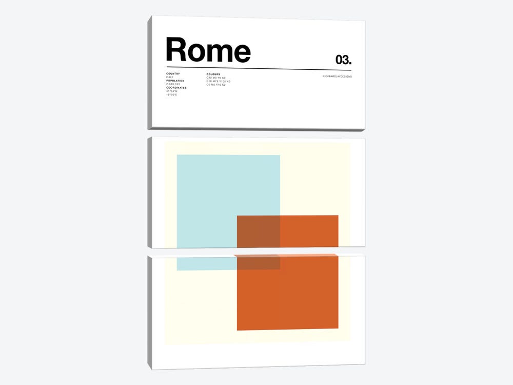 Rome by Nick Barclay 3-piece Canvas Artwork