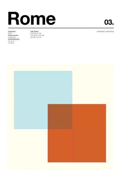 Travel Posters: Rome by Nick Barclay