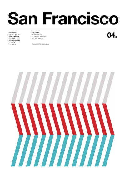 Minimalist Travel Posters: San Francisco by Nick Barclay