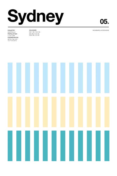 Minimalist Travel Posters: Sydney by Nick Barclay