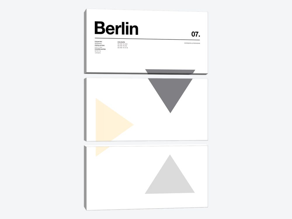 Berlin by Nick Barclay 3-piece Canvas Art Print