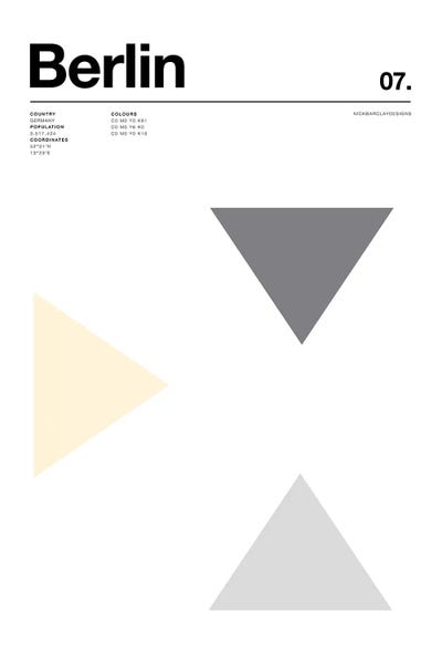 Minimalist Posters: Berlin by Nick Barclay