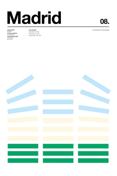 Madrid by Nick Barclay framed canvas print