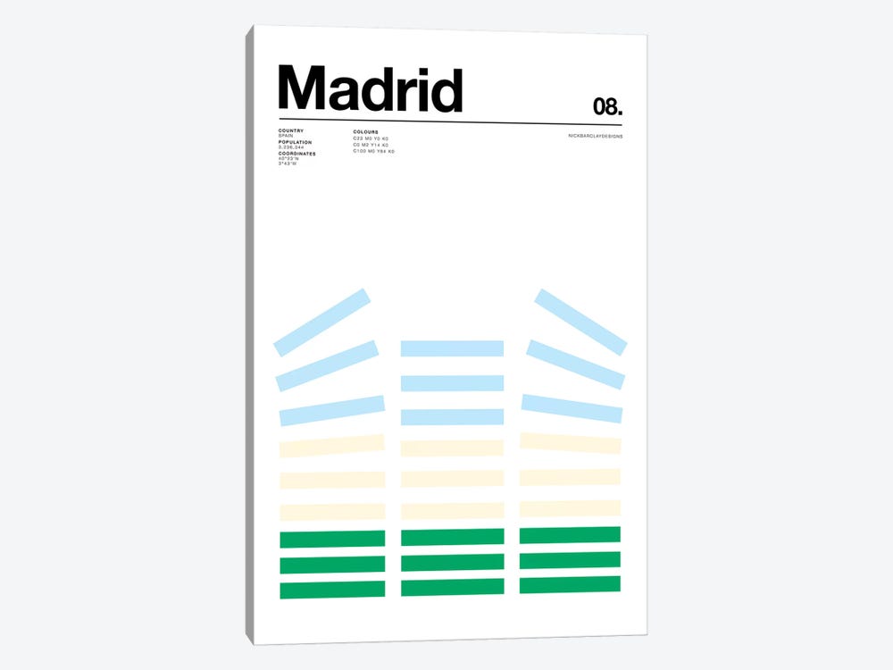 Madrid by Nick Barclay 1-piece Canvas Art