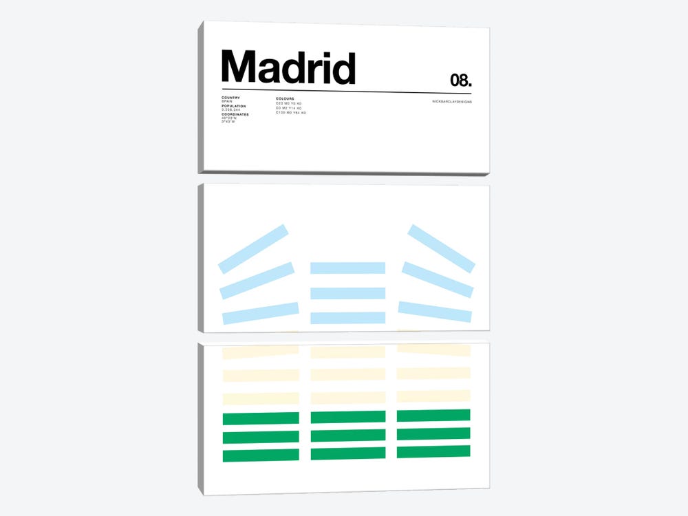 Madrid by Nick Barclay 3-piece Canvas Art