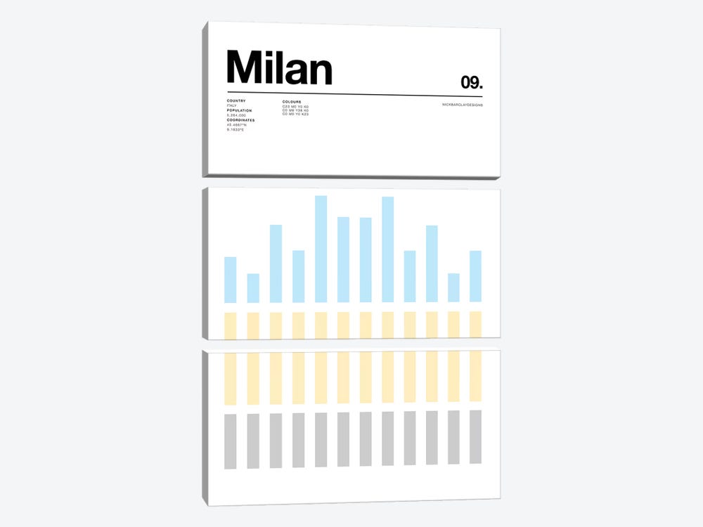 Milan by Nick Barclay 3-piece Canvas Art