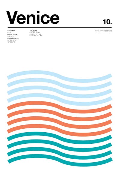 Minimalist Posters: Venice by Nick Barclay