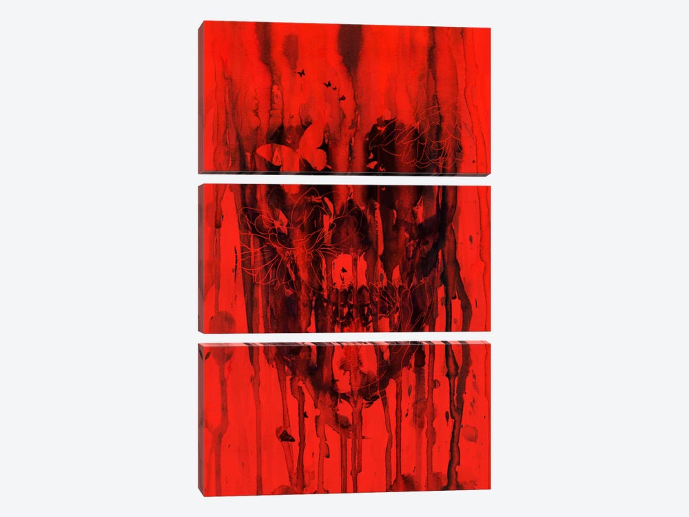 Birth Of Oblivion Red I by Nicebleed 3-piece Canvas Print