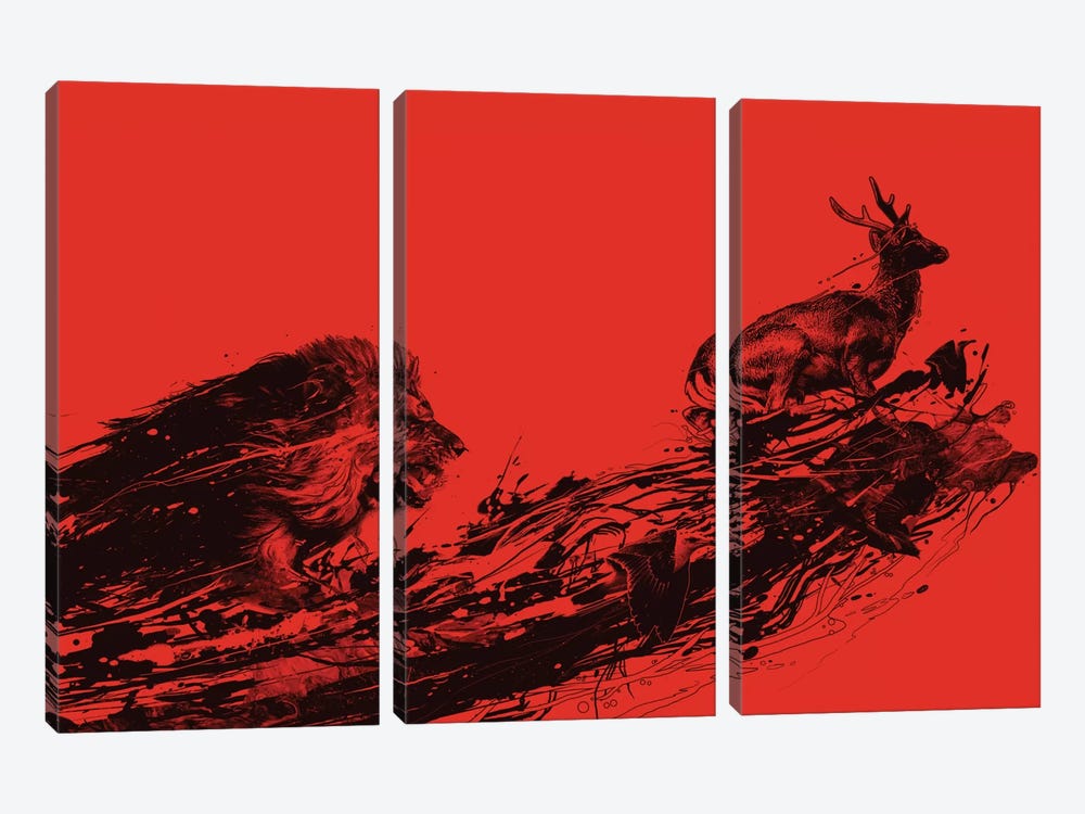 Intense Chasing by Nicebleed 3-piece Canvas Art