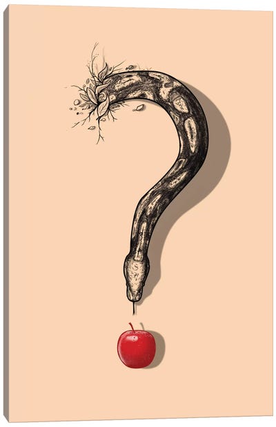 Curious Temptation Canvas Art Print - Apple Art