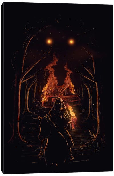 The Arsonist Canvas Art Print - Fantasy, Horror & Sci-Fi Art