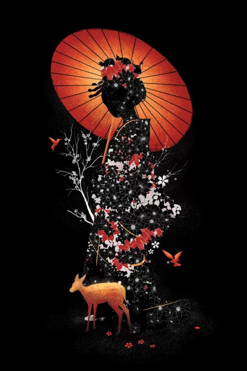 Geisha Nature by Nicebleed wall art