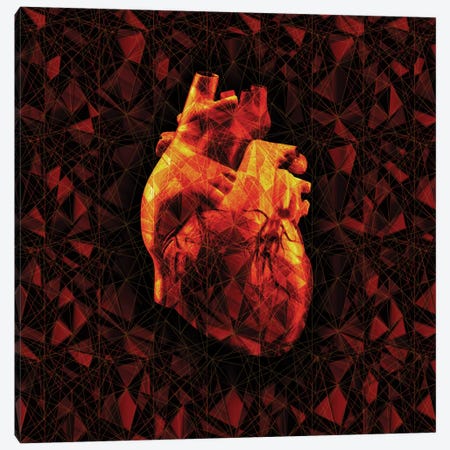 Geometric Heart Canvas Print #NID175} by Nicebleed Canvas Artwork