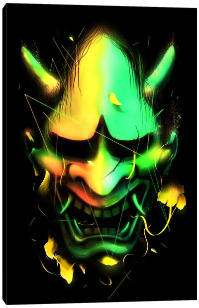 Hannya Mask Canvas Art Print - Demon Art