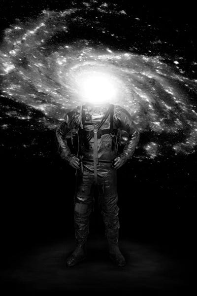 Black & White Digital Art: Mr. Galaxy by Nicebleed
