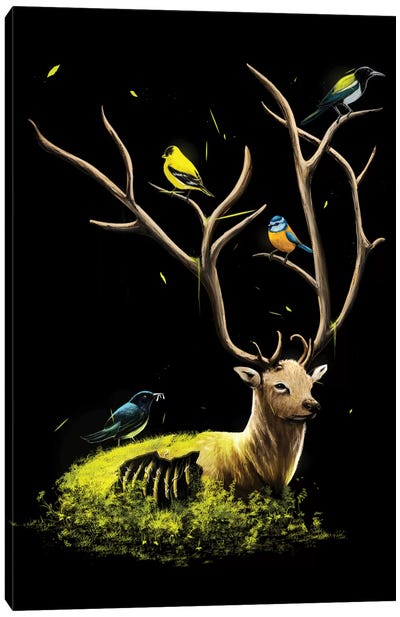 The Gathering Canvas Art Print - Deer Art