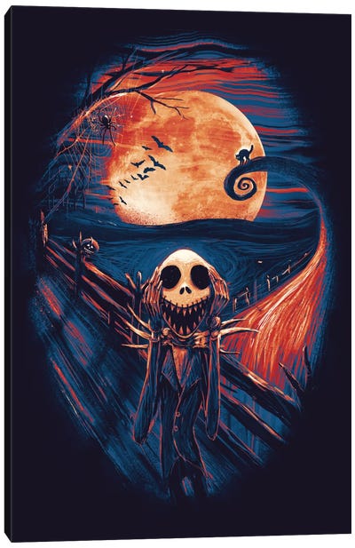 The Scream Before Christmas Canvas Art Print - The Nightmare Before Christmas