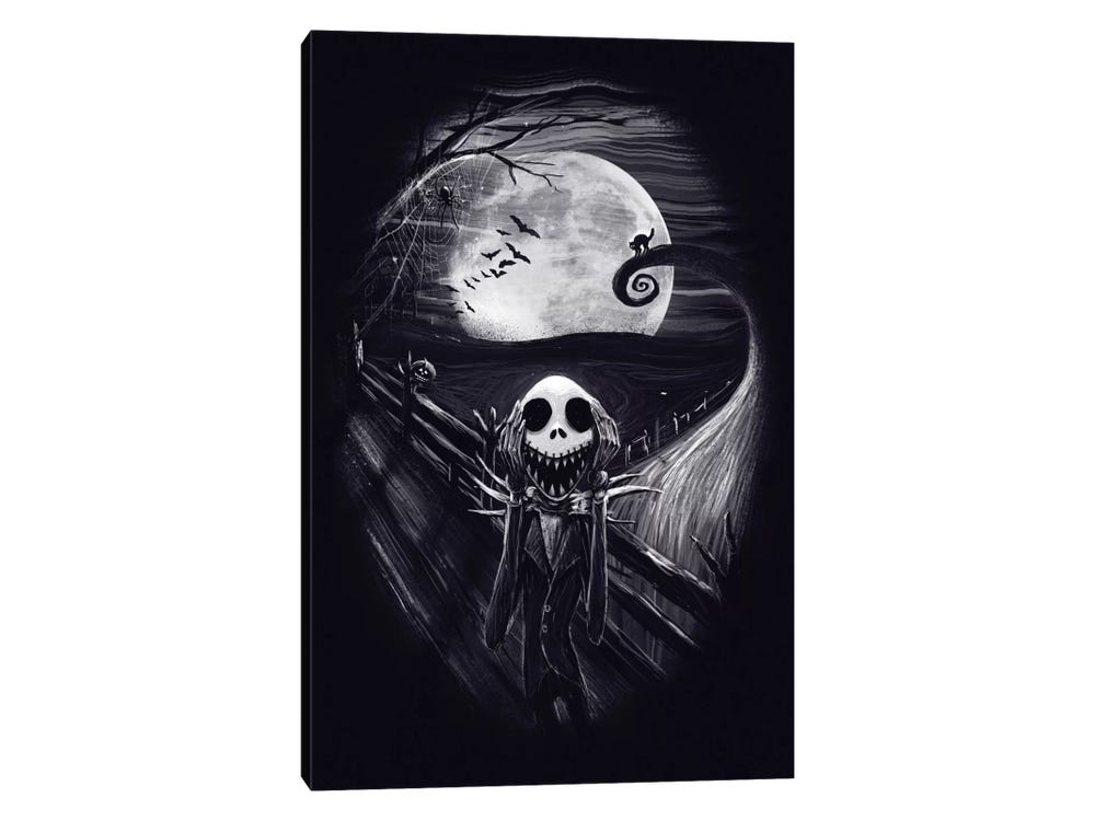 Nightmare Before Christmas Jack Skellington drawing art print Halloween  SIGNED