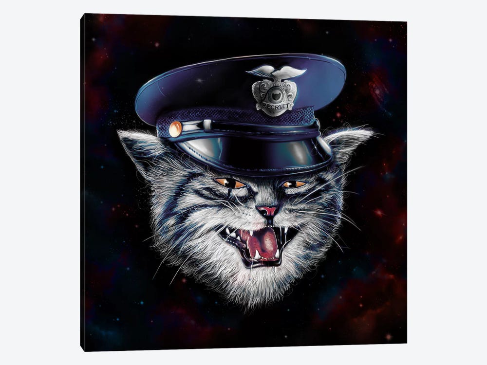 Police Cat by Nicebleed 1-piece Canvas Art Print
