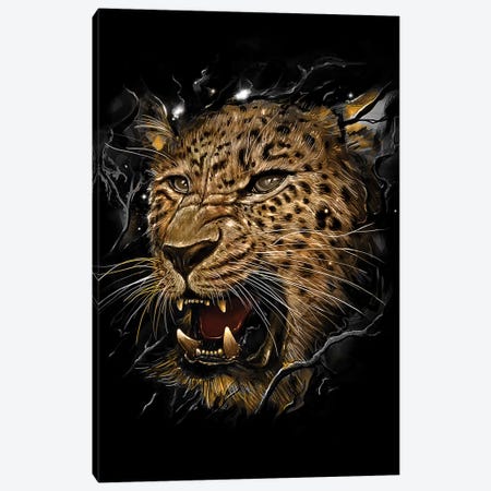 Leopard Canvas Print #NID221} by Nicebleed Art Print