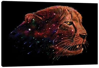Space Cheetah Canvas Art Print - Nicebleed