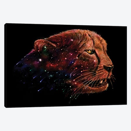 Space Cheetah Canvas Print #NID235} by Nicebleed Art Print