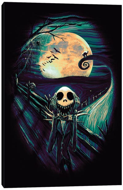 The Scream Before Christmas II Canvas Art Print - Re-imagined Masterpieces