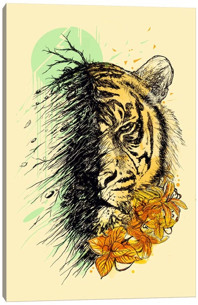 Fade Canvas Art Print - Tiger Art