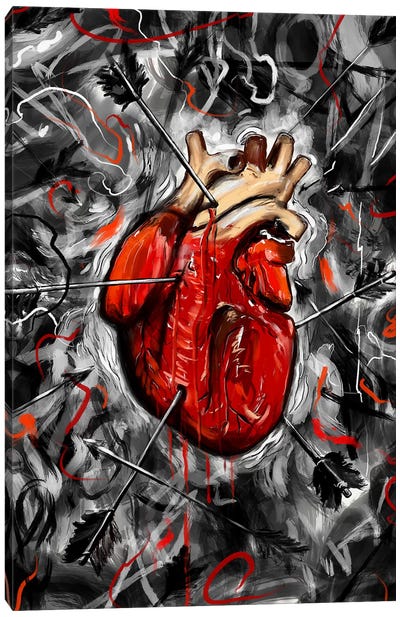 Heart & Arrows Canvas Art Print - Nicebleed