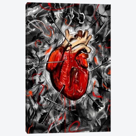 Heart & Arrows Canvas Print #NID253} by Nicebleed Canvas Wall Art