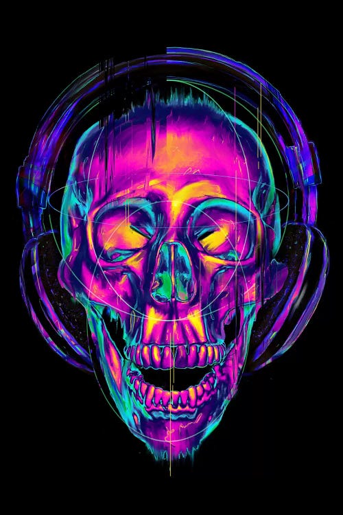 Trippy Skull by Nicebleed wall art