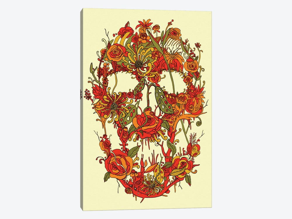 Floral Skull I by Nicebleed 1-piece Canvas Art Print