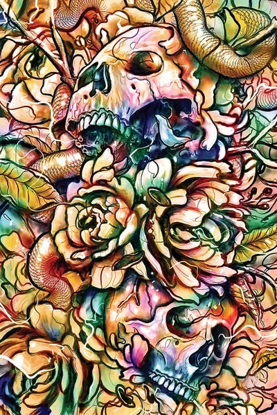 Skulls: Skulls And Flowers by Nicebleed