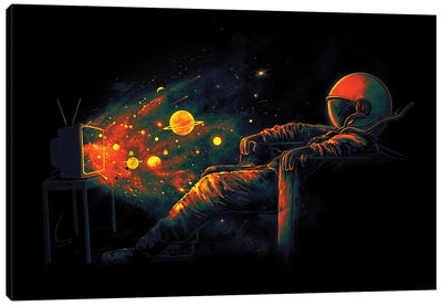 Cosmic Channel Canvas Art Print - Space Exploration Art